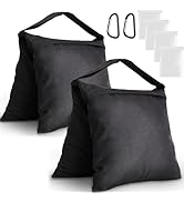 2 Packs Sandbags Weight Bags for Light Stand Photography Video Support, Heavy Duty Saddlebags for...