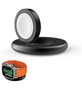 KU XIU 5W Fast Wireless for Apple Watch Charger, Aluminum Alloy Portable Magnetic Charging Statio...