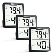 DOQAUS 3 Pieces Digital Hygrometer Indoor Thermometer Humidity Meter with Accurate Temperature an...
