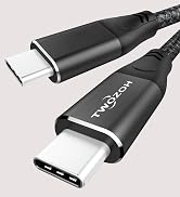 Twozoh USB C to USB C 3.2 Gen 2 Cable 20Gbps Data Transfer 100W PD Fast Charging 4K Video Output ...