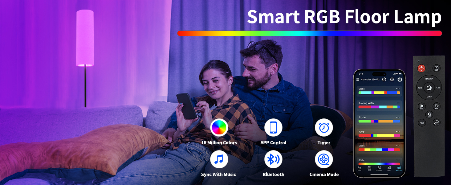 Smart RBG floor lamp