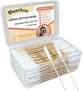 200 Pcs Large Cotton Swabs for Pet Care, 6 Inch Long Cotton Swabs with Bamboo Handle, Professiona...