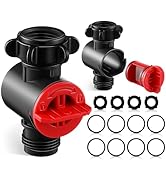 Enhon 2 Pack Inline Water Filter for Garden Hoses, Garden Hose Filter with Rubber Seal and Filt O...