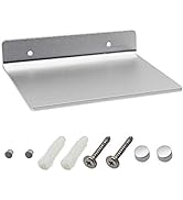 SinLoon 6 Inch Small Shelf in Flat Satin Aluminum Bathroom Shelf Wall Mount for Small Speaker Sma...