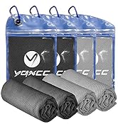 YQXCC 4 Pack Cooling Towel (40"x12") Cool Cold Towel for Neck, Microfiber Ice Towel, Soft Breatha...