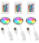 Howarx 3 Set 3D Printer LED Lamp Kit 001 Remote Contorl with RGB Color, Compatible with Bambu lab...