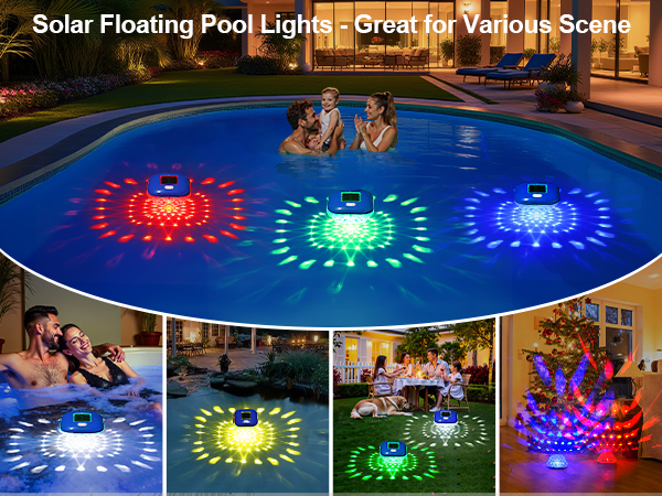 floating pool lights solar powered