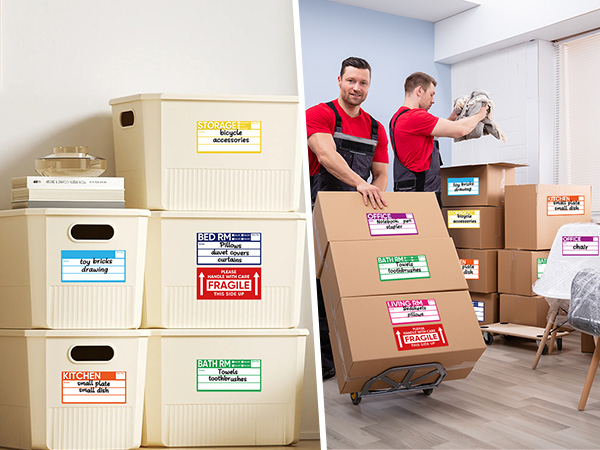 moving labels for boxes color coded