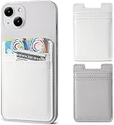 2Pack Phone Wallet,Leather Phone Card Holder Adhesive Stick On Credit Card Pocket for Back of Pho...