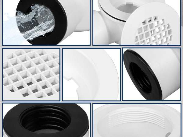 1-1/2" Side Outlet Shower Drain with Perforated Strainer