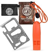 Tactiko Survival Siren and Multitool - Emergency Whistle & 10-in-1 Stainless Steel Pocket Tool wi...