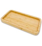 Bamboo Vanity Tray, Bathroom Tray for Counter, Bamboo Tray for Bathroom, Toilet Tank Tray, Perfum...