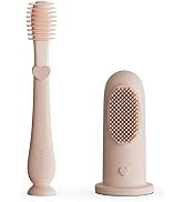 Moonkie Baby Finger Toothbrush Tongue Oral Cleaner Kit for 3 Months +, 2 Pcs (Blush)