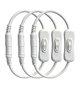GGIPOWY 5.5mm×2.1mm DC Power Cable with Switch Control, 12V/24V Male to Female 1FT Extension Cord...