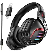 Tatybo Wireless Gaming Headset for PS5 PS4 PC Switch, 2.4GHz Gaming Headphones with Microphone De...