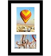 HEYTUYA Wood 8x14 Collage Picture frames, Display 4x6 and 5x7 with Mat or 8x14 Without Mat, Wall ...