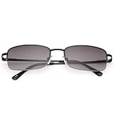 MIRYEA Full Lens Reading Glasses Spring Hinge UV400 Protection Sunglasses Blue Light Blocking Sun...