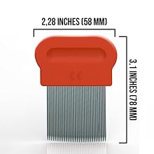 OWNHEALER Lice Comb Removal Lice Eggs Nit Dandruff Head Treatment Hair Peine para piojos y liendres