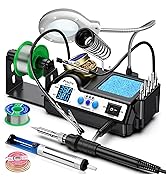 Preciva 927 IV Soldering Station Kit, 130W MAX Soldering Iron with 2 Helping Hands,Magnifying Gla...