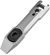ainhue A391 Compact 3.91 inches Stonewashed TC4 Titanium Pry Bar Multi-Tool EDC Prybar with Bottl...