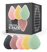 Minamul Konjac Exfoliating Organic Facial Sponge Set | Gentle Daily face Scrub/Skincare | Safe fo...