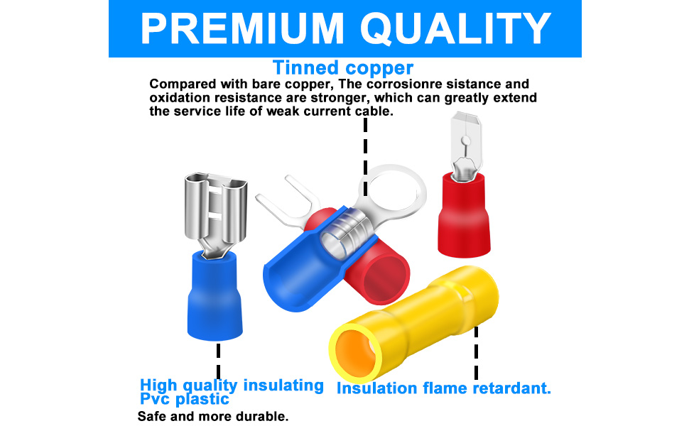 150PCS Mixed Quick Disconnect Electrical Insulated