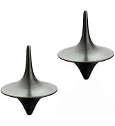 2Pcs Accurate Spinning Top, Portable Precision Metal Spinner, Exquisite Perfect Balance Desktop G...