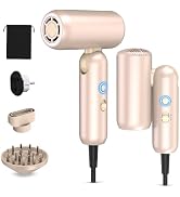 Mythsight StyleVibe High-Speed Dual Voltage Foldable Travel Hair Dryer | Lightweight, 500 Million...