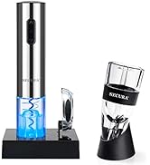 Secura Electric Opener, Foil Cutter, Wine Aerator, Automatic Electric Wine Bottle Corkscrew Opene...