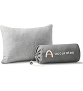 ACCURATEX Camping Pillow-100% Cotton Breathable Cover,Shredded Memory Foam Compressible Travel Pi...