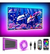 DTQJ LED Lights for TV 13.1FT, Music Sync LED Strip Lights for TV 43-55 Inch