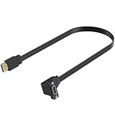 Poyiccot 4K HDMI Cable 1.5ft, Slim Flat HDMI 2.0 Cable, 18Gbps Panel Mount HDMI Extension Cable, ...
