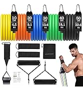 Exercise Bands Resistance Bands Set Strength Training Fitness Bands Workout Bands Resistance Elas...