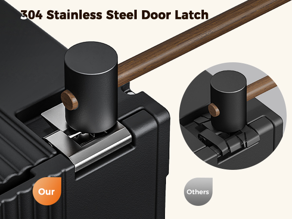 insulated food pan carrier with 304 stainless steel door latch