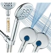 AquaCare 4X High Pressure 10-mode Filter Handheld Shower Head with Dual Power Wash - Clean Tub, T...