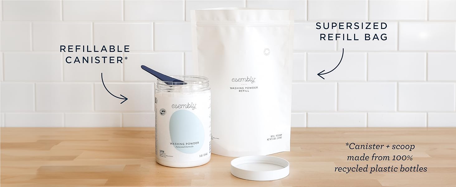 Refillable Canister and Supersized Refill Bag