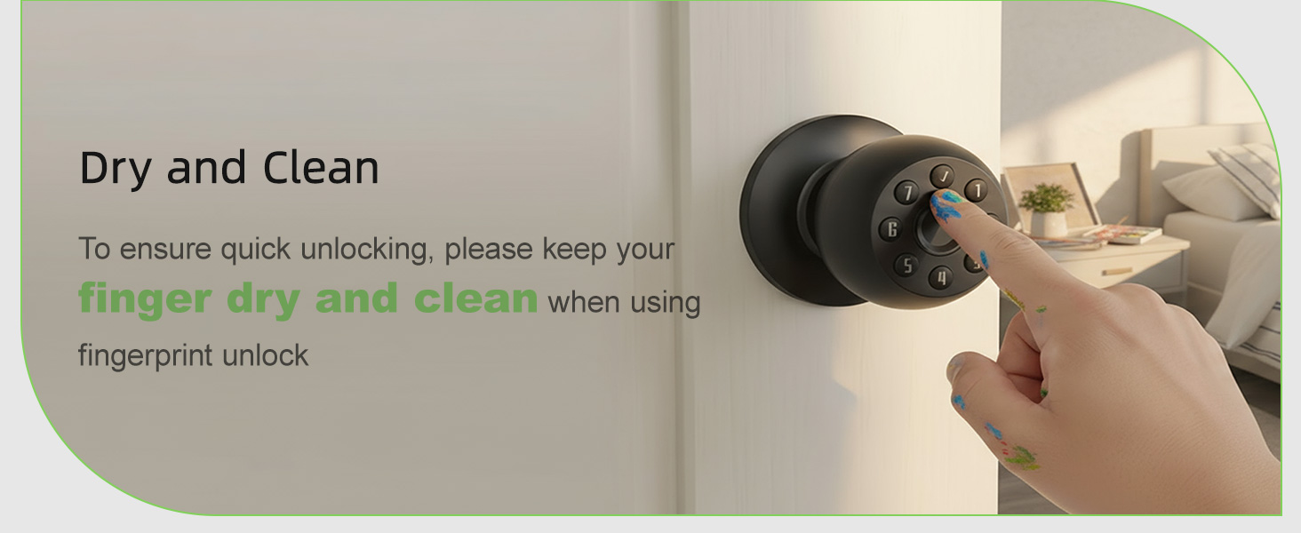 door knob fingerprint lock