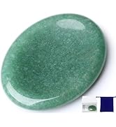 NUKAYAI Thumb Worry Stone Green Aventurine Crystal Verde Crystals and Healing Stones Oval Natural...