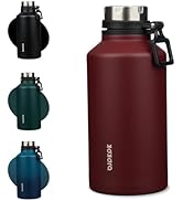 BJPKPK 64oz Insulated Water Bottle with Handle Half Gallon Stainless Steel Travel Thermal Flask R...