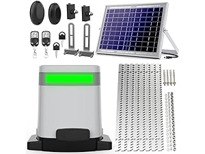 sliding gate opener automatic driveway motor complete kits solar powered battery backup rack drive