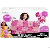 Fashion Angels Disney Princess No-Sew Blanket Kit, Set Includes Assorted Polar Fleece Blanket Squ...