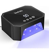 Lavinda 54W UV LED Nail Lamp – Plug-in Gel Nail Light with LCD Display, 4 Timers, Auto Sensor, Du...