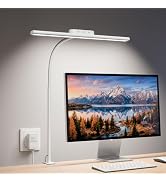Lepro Desk Lamp with Clamp, Led Clip on Desk Lights for Home Office, White | 11W 750LM Eye Caring...