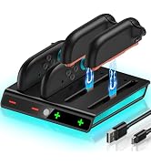 EXTREMECOOL 4 in 1 Charging Dock Compatible with Nintendo Switch 2 (2025) for Joycon Controller, ...