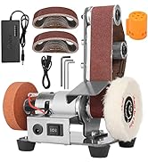 NuoDunco 3-In-1 Mini Belt Sander - Adjustable Speed Electric Grinding Sanding Machine, Handcraft ...