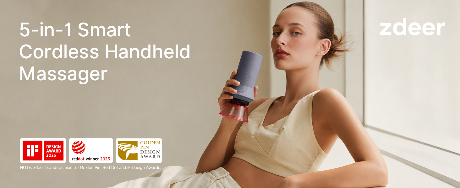 5-in-1 Smart Cordless Handheld Massager