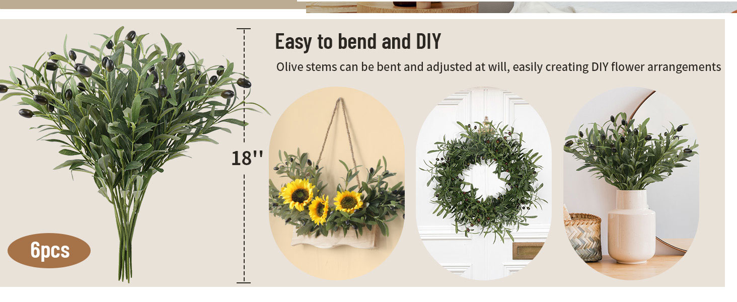 Faux Olive Branches