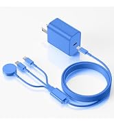 Upgraded Apple Watch Charger, 3 in 1 Multi Charging Cable 6FT, Magnetic Fast Charger, Portable Fa...