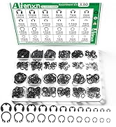 Aienxn 330PCS Snap Rings Assortment Kit, E Clips Assortment Kit (2MM-12MM) and C Clips Assortment...