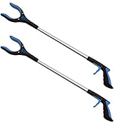 2-Pack 34 Inch Extra Long Grabber Reacher with Rotating Jaw - Mobility Aid Reaching Assist Tool (...